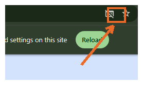 The blocked pop-up icon in Chrome's address bar