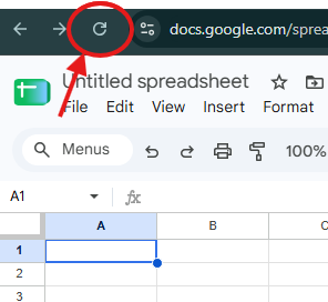 Click the browser refresh button