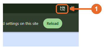 Blocked pop-up icon in Chrome's address bar